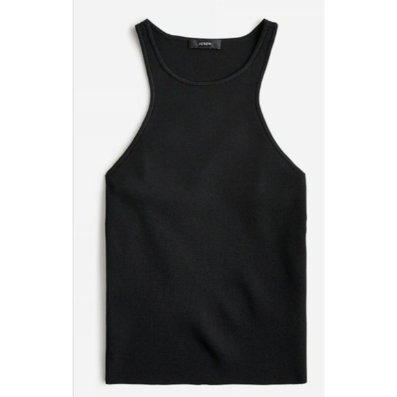 J Crew Supersculpt racerback Sweater Knit Tank Black Small 2-6 NEW - Picture 1 of 4